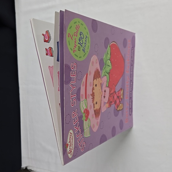 Vintage Strawberry Shortcake Berry Pretty Fashions 2 Paper Dolls Outfits Sticker - Picture 15 of 16